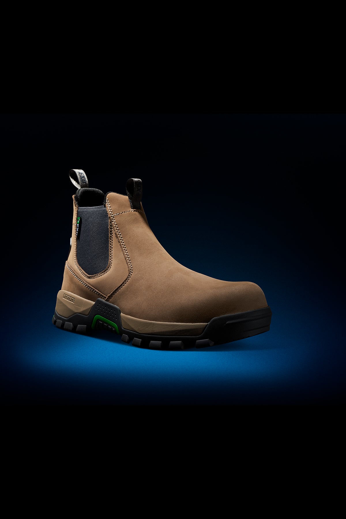 3/4 angle of FXD Work Boot 4 High Cut Slip On Work Boots WB4 in stone.