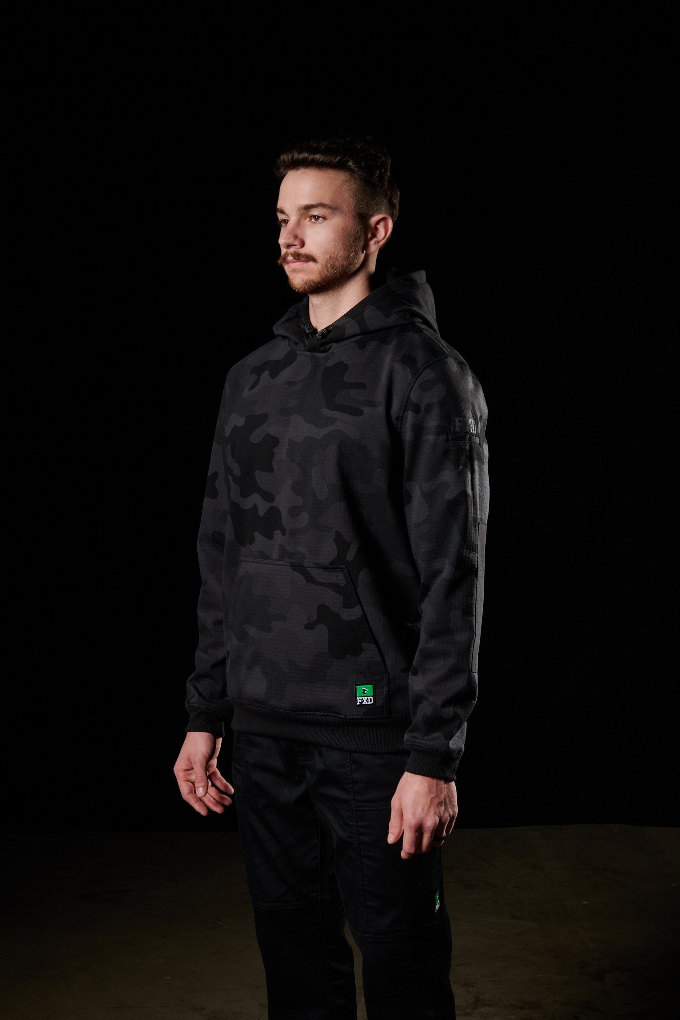 On body front angle of the WF◆1 Black Camo