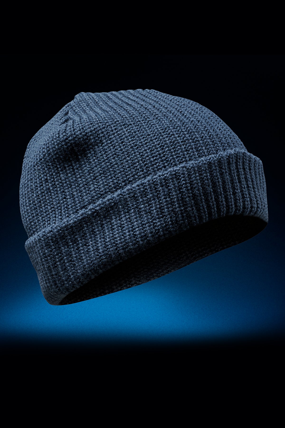 Blue FXD CP 10 classic work beanie with turn up cuff and double layer 1x1 knit
