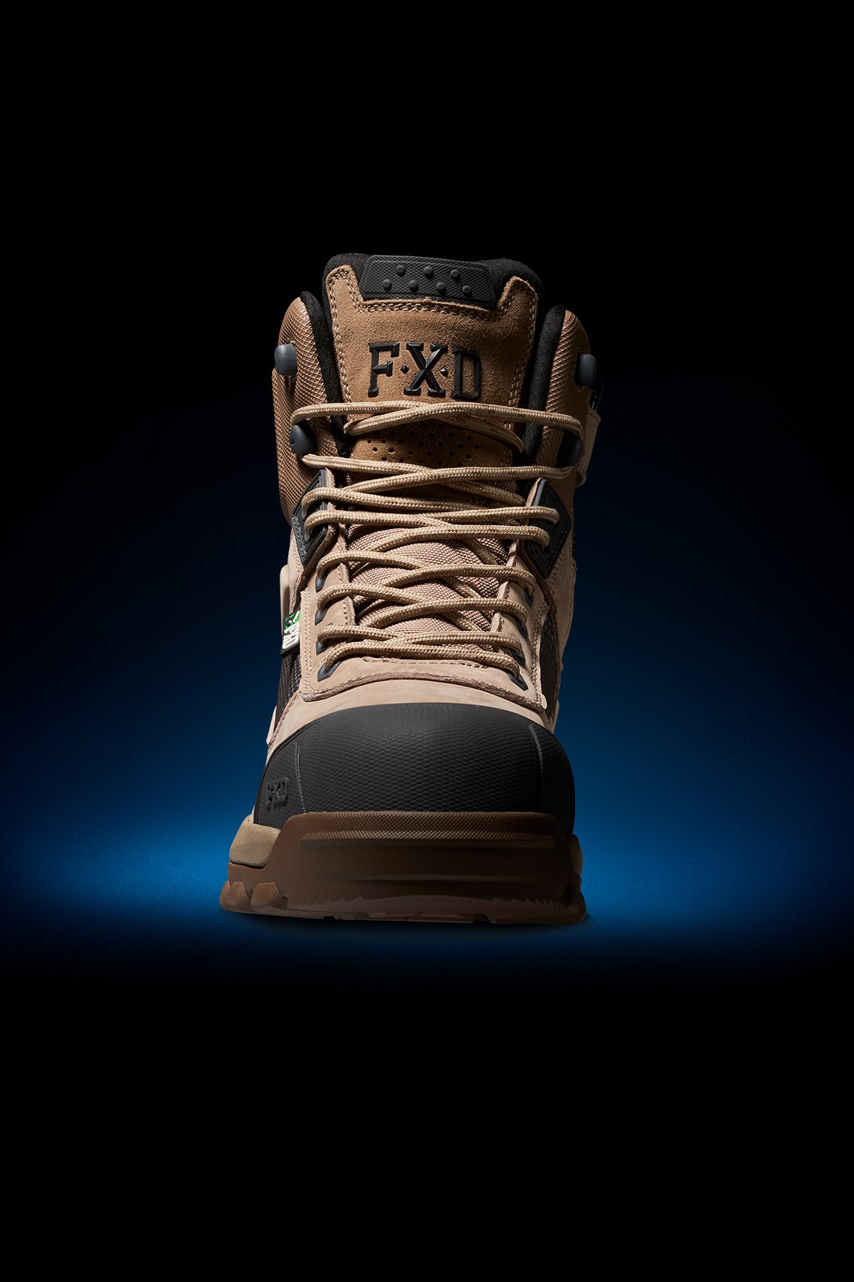 Front angle of FXD Work Boot 1 High Cut Waterproof Work Boots WB1WP in stone.