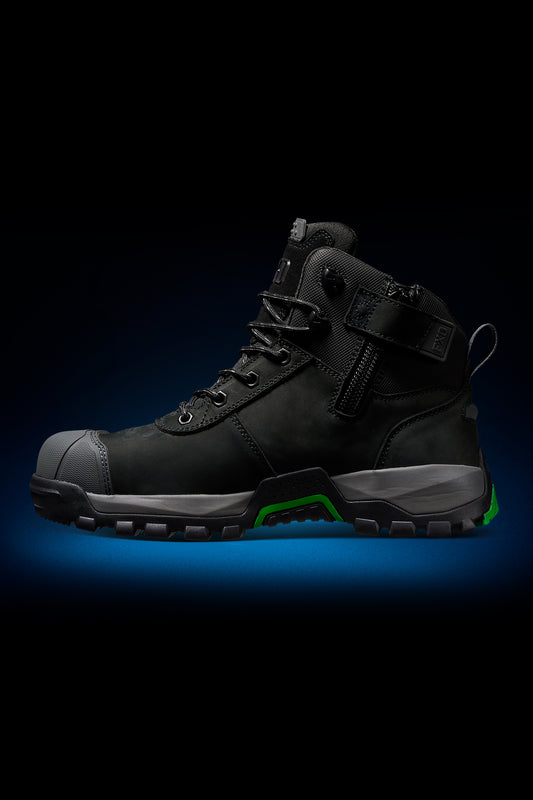 inside angle of FXD Work Boot 2 Mid Cut Waterproof Work Boots WB2WP in black.