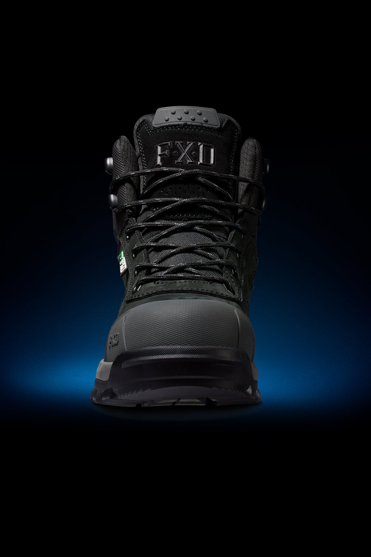 Front angle of FXD Work Boot 2 Mid Cut Waterproof Work Boots WB2WP in black.