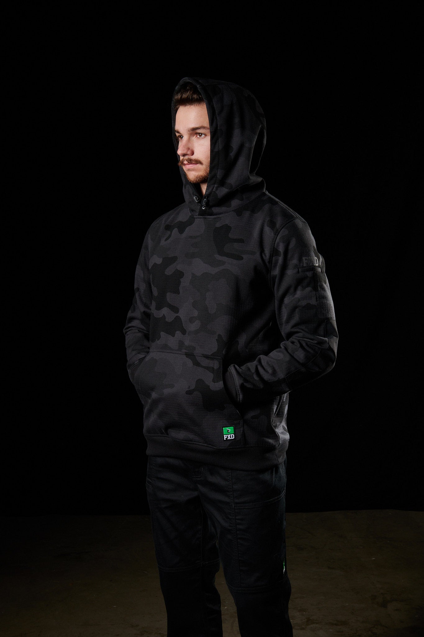 On body front angle of the WF◆1 Black Camo